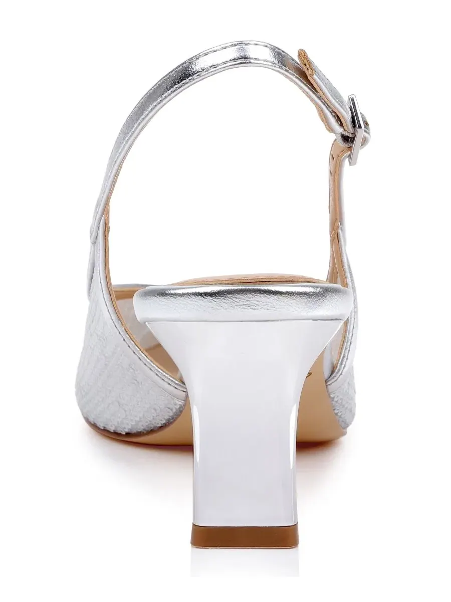 Туфли-лодочки с открытой пяткой Zabelle Slingback Dress Pumps Jewel Badgley Mischka — изображение 3 из 5