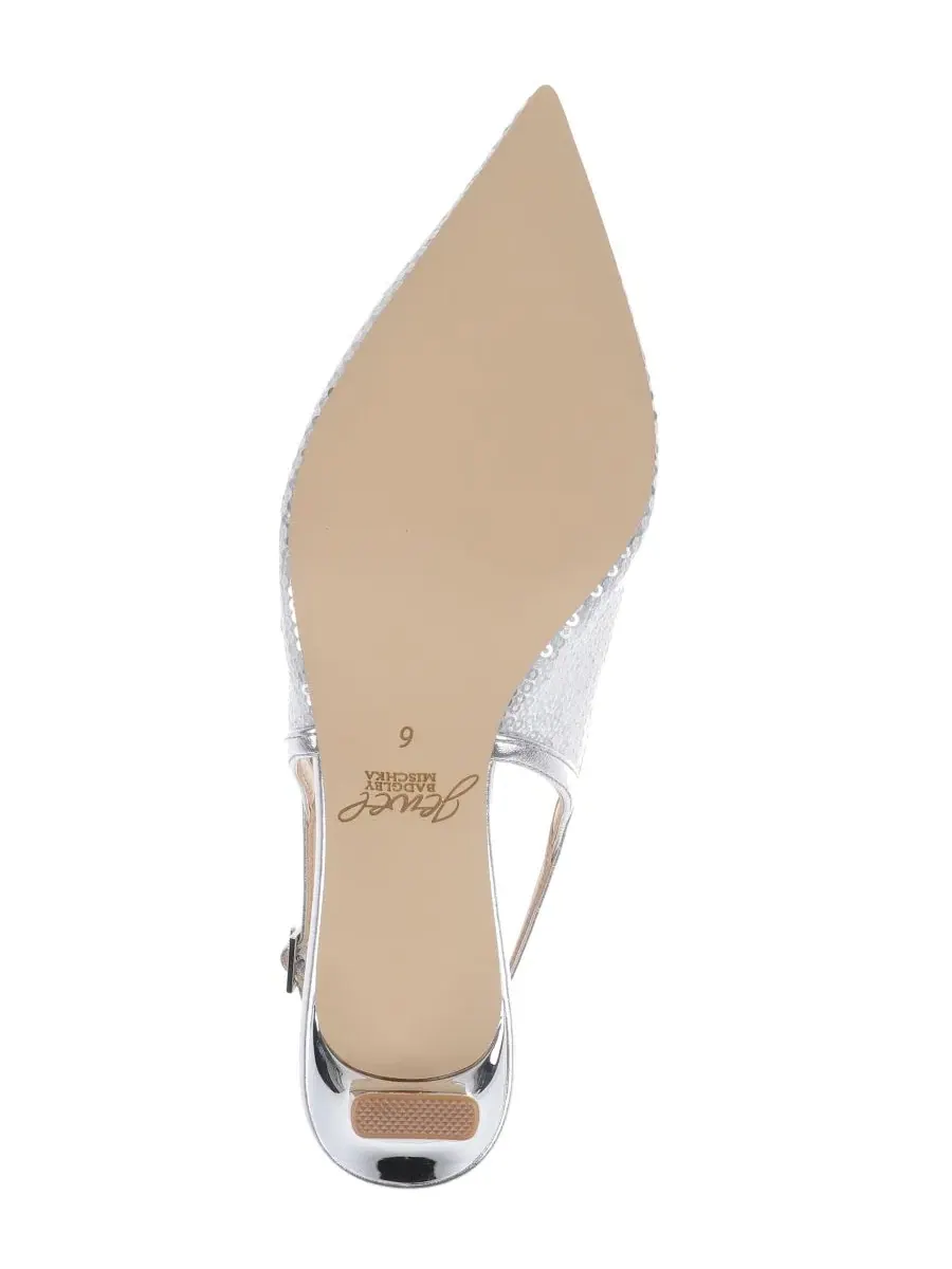 Туфли-лодочки с открытой пяткой Zabelle Slingback Dress Pumps Jewel Badgley Mischka — изображение 5 из 5