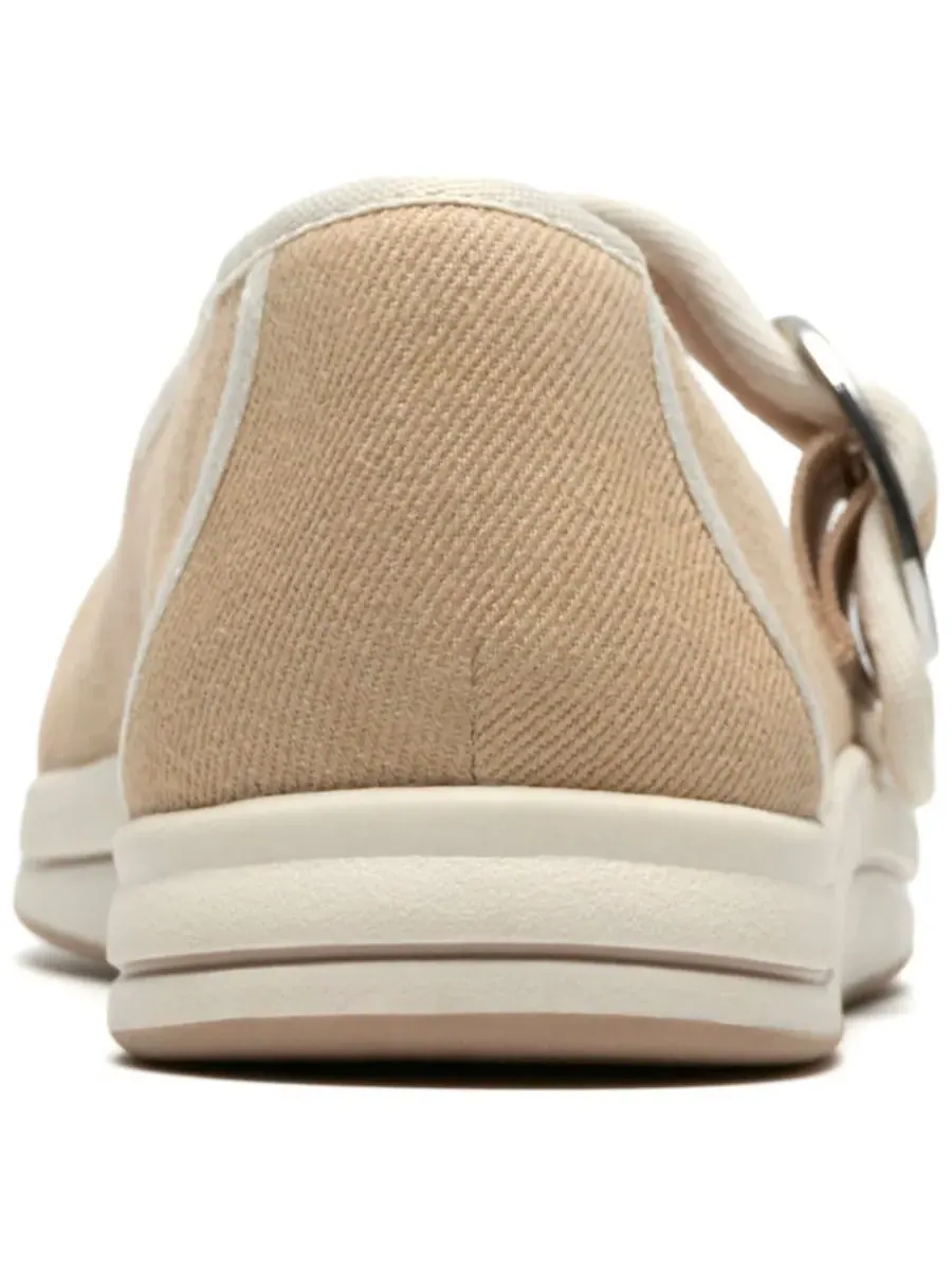 Балетки женские Clarks Breeze Janey, с закругленным носком — изображение 3 из 6, бежевый