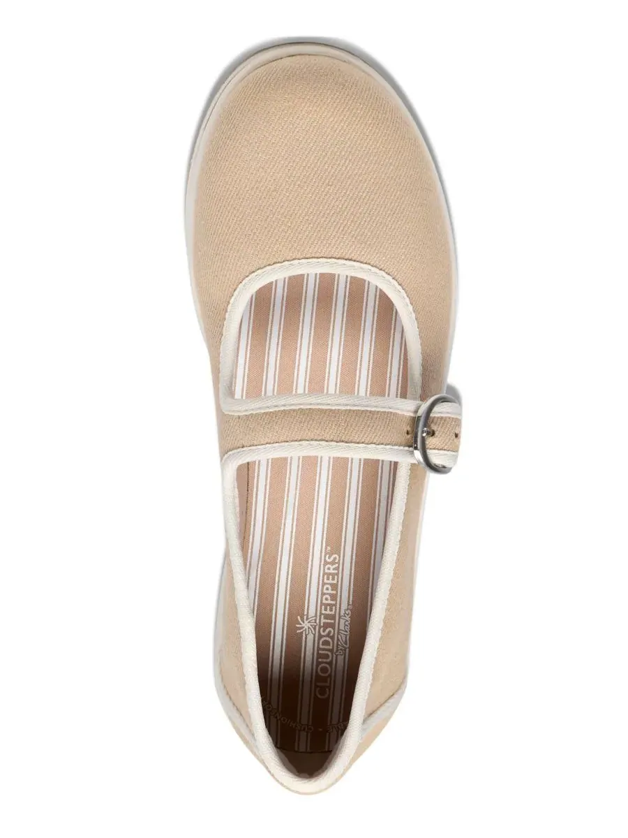 Балетки женские Clarks Breeze Janey, с закругленным носком — изображение 4 из 6, бежевый