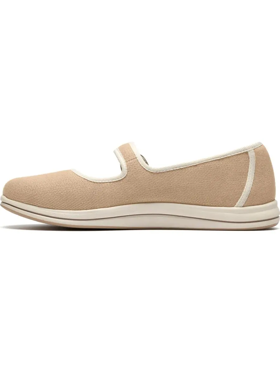 Балетки женские Clarks Breeze Janey, с закругленным носком — изображение 6 из 6, бежевый