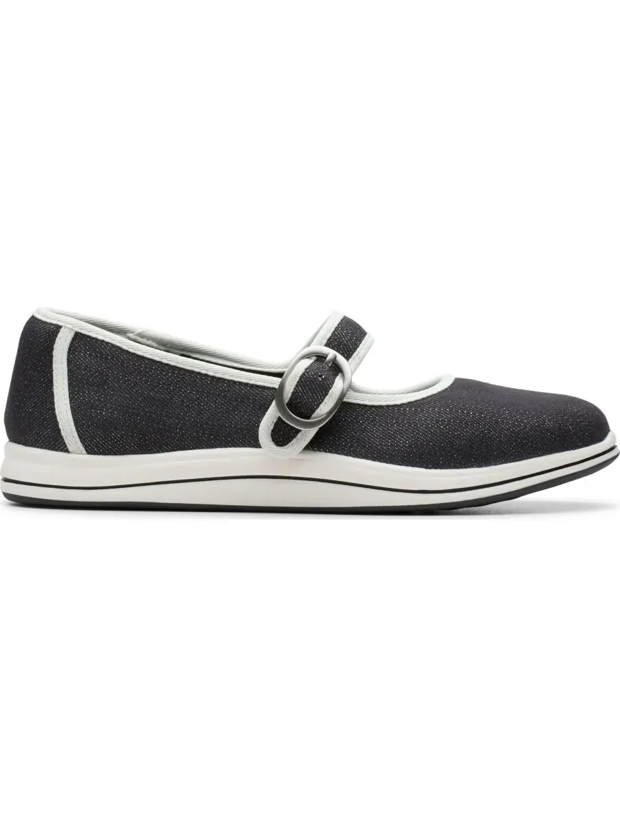 Балетки женские Clarks Breeze Janey, закругленный носок — изображение 2 из 6, черный