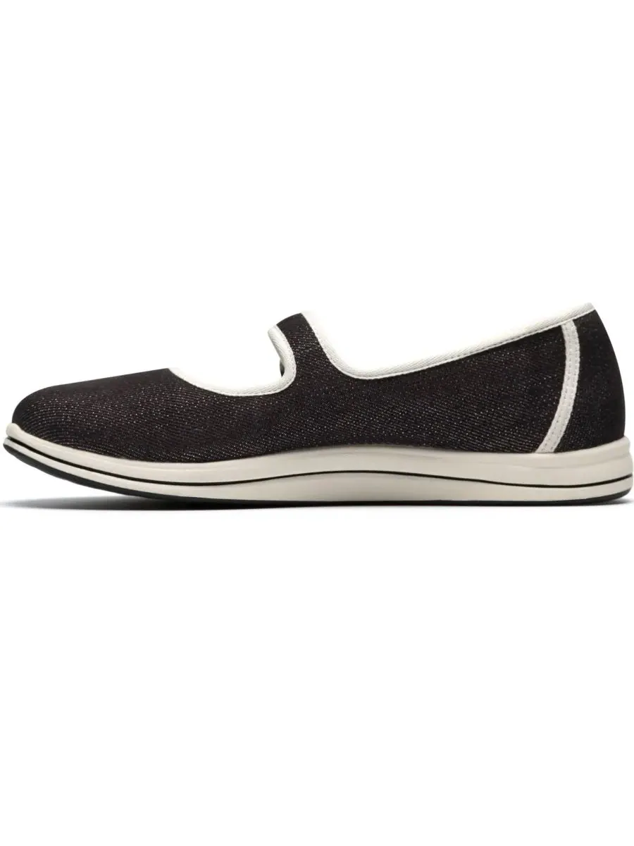 Балетки женские Clarks Breeze Janey, закругленный носок — изображение 6 из 6, черный
