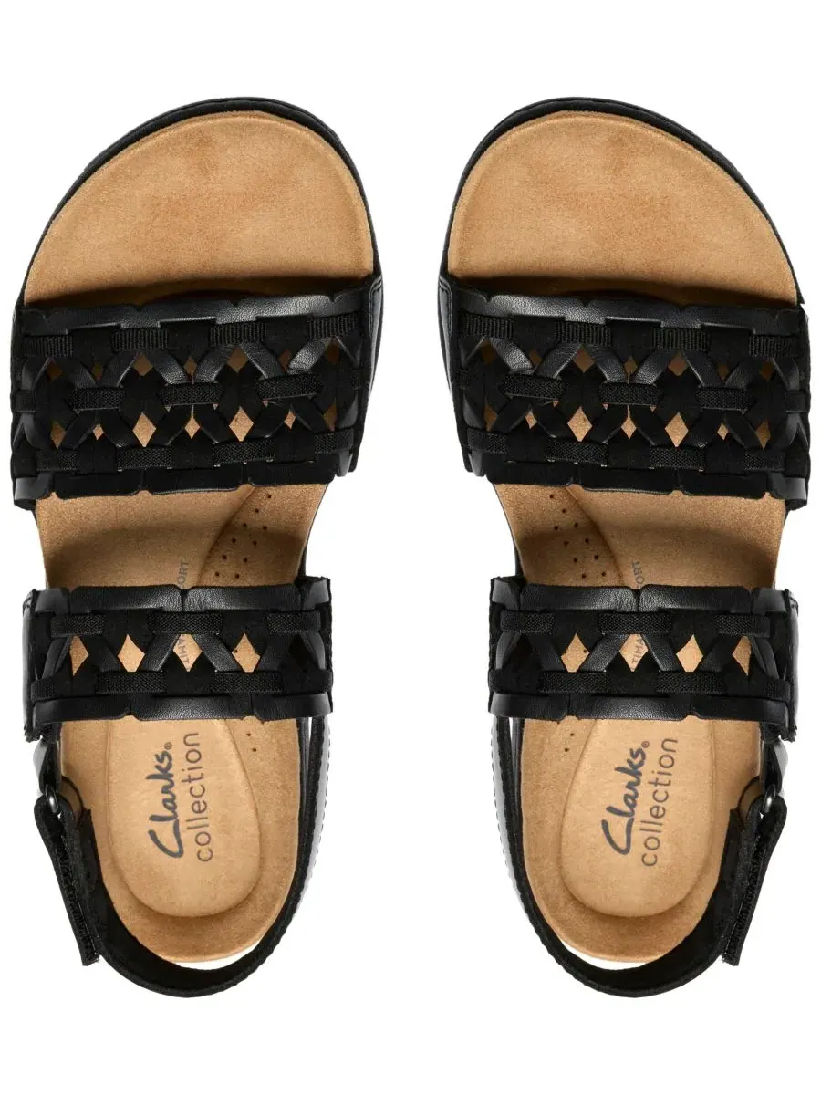 Сандалии Laurieann Lily с круглым носком Clarks — изображение 7 из 8, черный