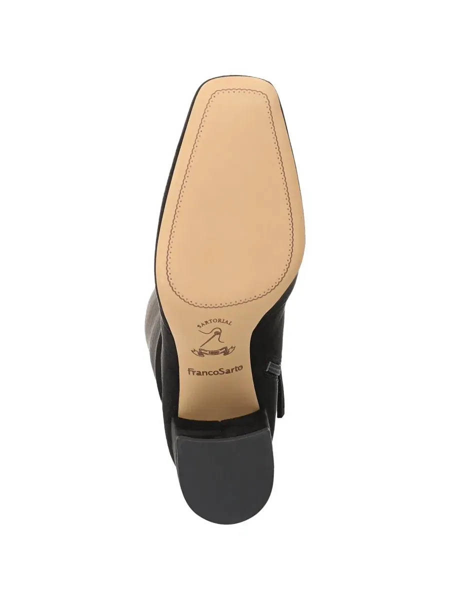Ботинки с квадратным носком на каблуке, модель Blixa Square Toe Zip Tall Franco Sarto — изображение 5 из 5, черный