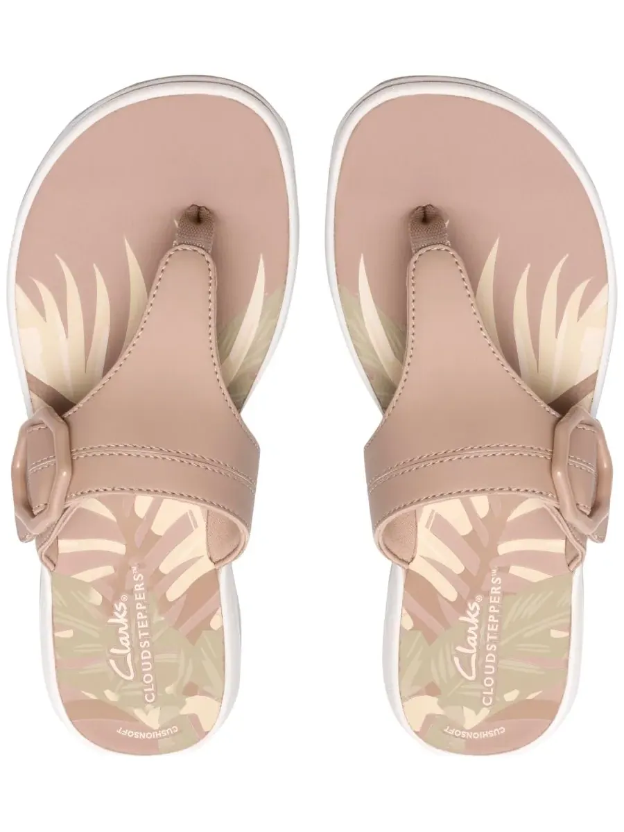 Шлепанцы женские Clarks Breeze Cove — изображение 4 из 6, бежевый
