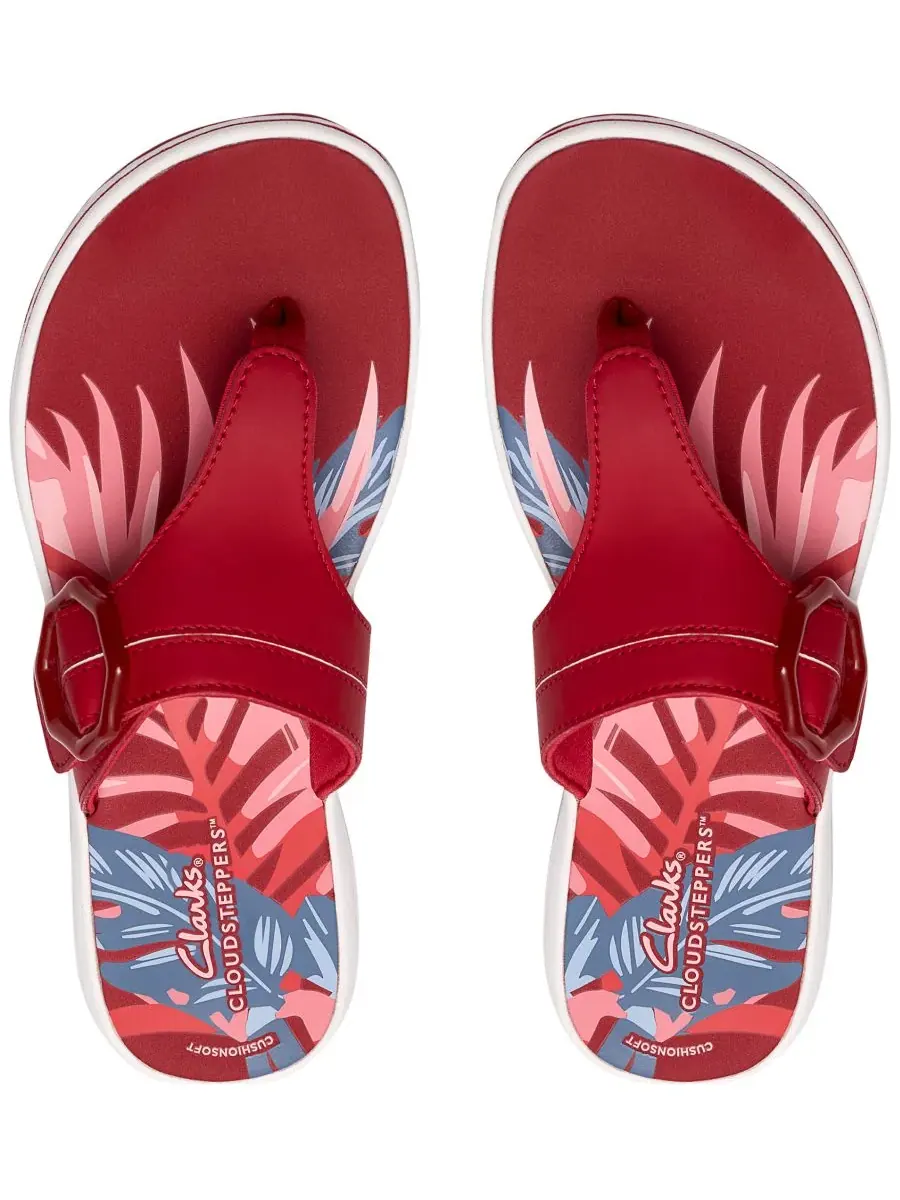 Шлепанцы женские Clarks Breeze Cove — изображение 4 из 6, красный