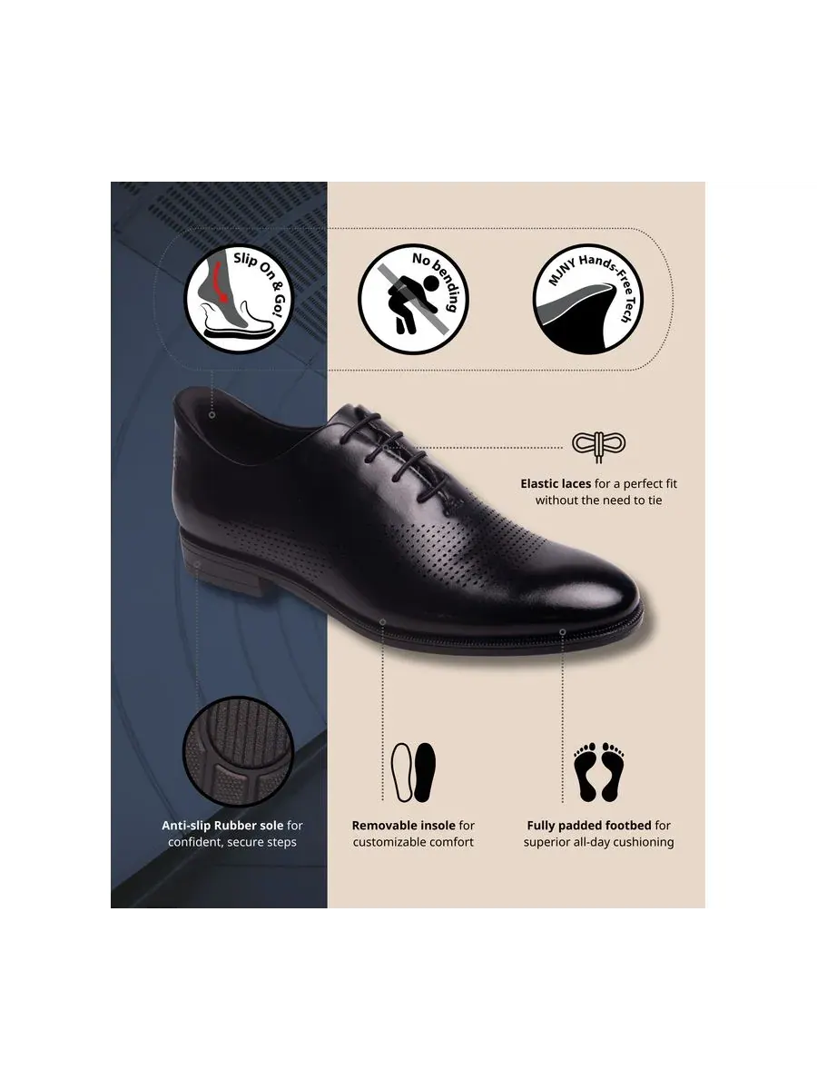 Перфорированные классические оксфорды East Road с технологией Hands-Free Slip On Marc Joseph New — изображение 5 из 7, черный