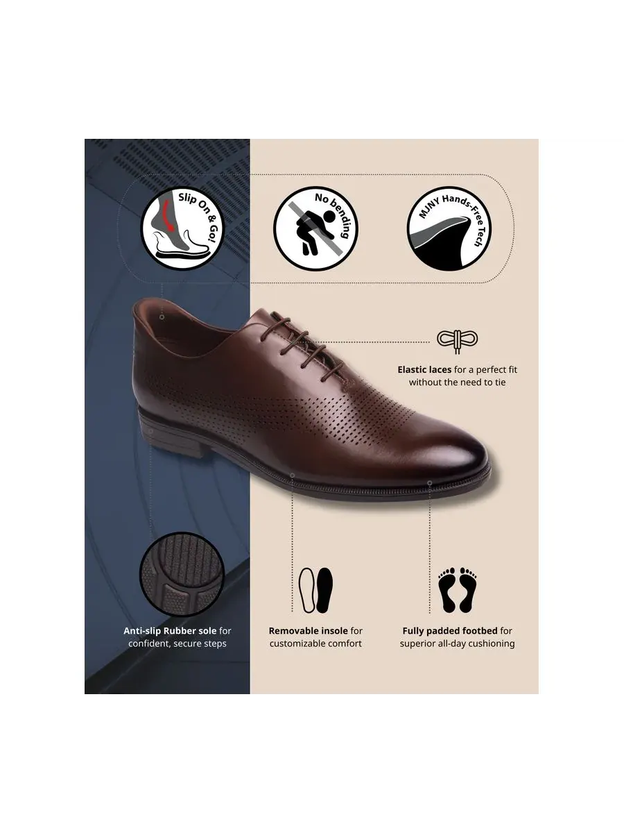Перфорированные классические оксфорды East Road с технологией Hands-Free Slip On Marc Joseph New — изображение 5 из 6