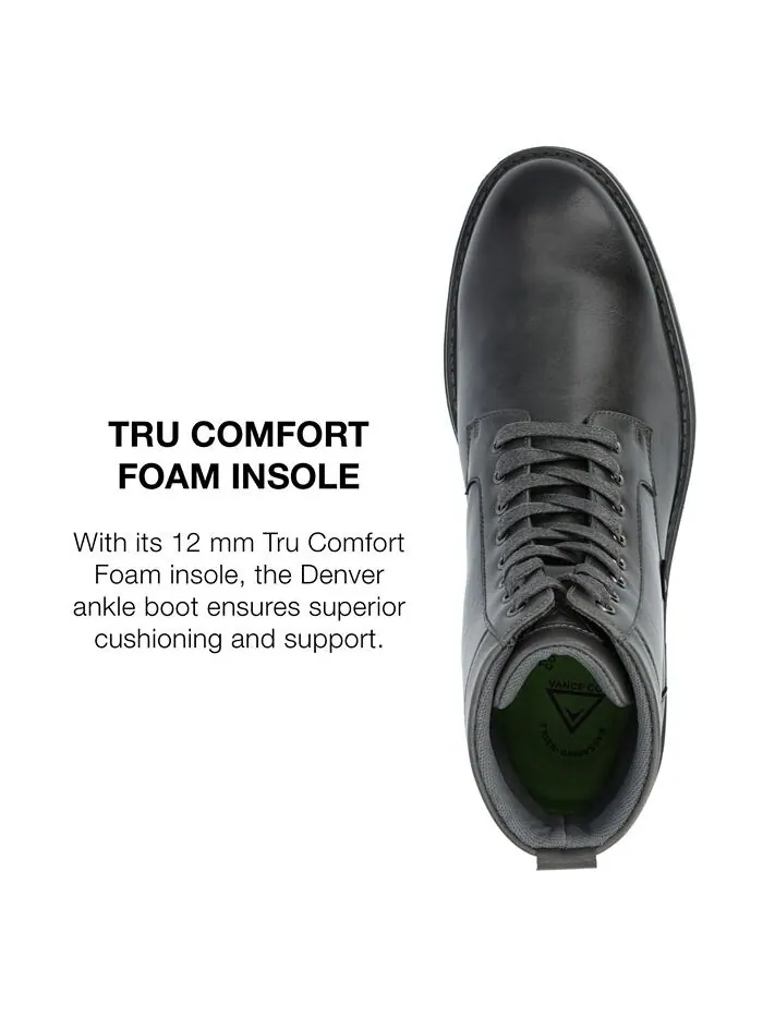 Мужские ботильоны Denver Tru Comfort из пеноматериала с простым носком и шнуровкой Vance Co. — изображение 6 из 8