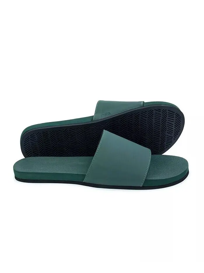 Мужские шлепанцы Indosole — изображение 3 из 3, листовой зеленый