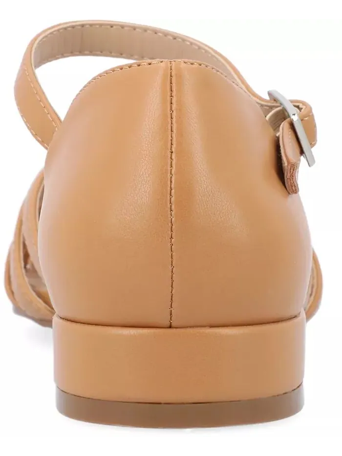 Женские туфли Joannah Fisherman Ankle Strap Flat Journee Collection — изображение 3 из 8, бежевый