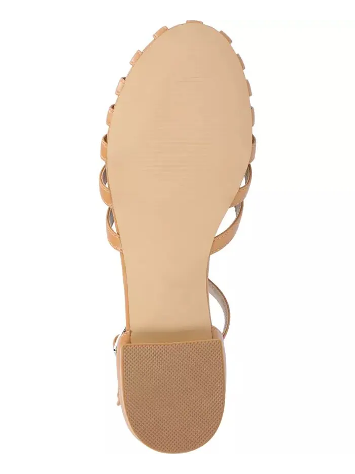 Женские туфли Joannah Fisherman Ankle Strap Flat Journee Collection — изображение 5 из 8, бежевый