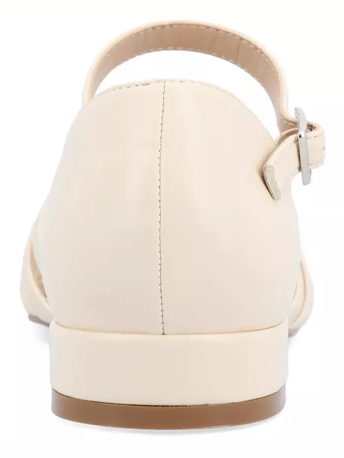 Женские туфли Joannah Fisherman Ankle Strap Flat Journee Collection — изображение 3 из 9, бежевый