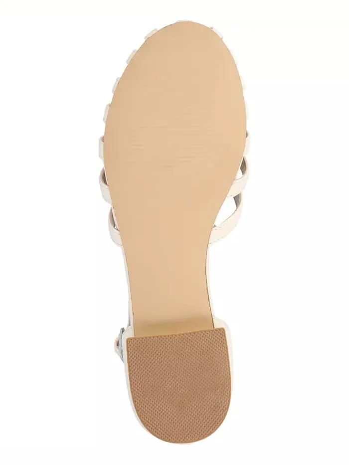Женские туфли Joannah Fisherman Ankle Strap Flat Journee Collection — изображение 5 из 9, бежевый