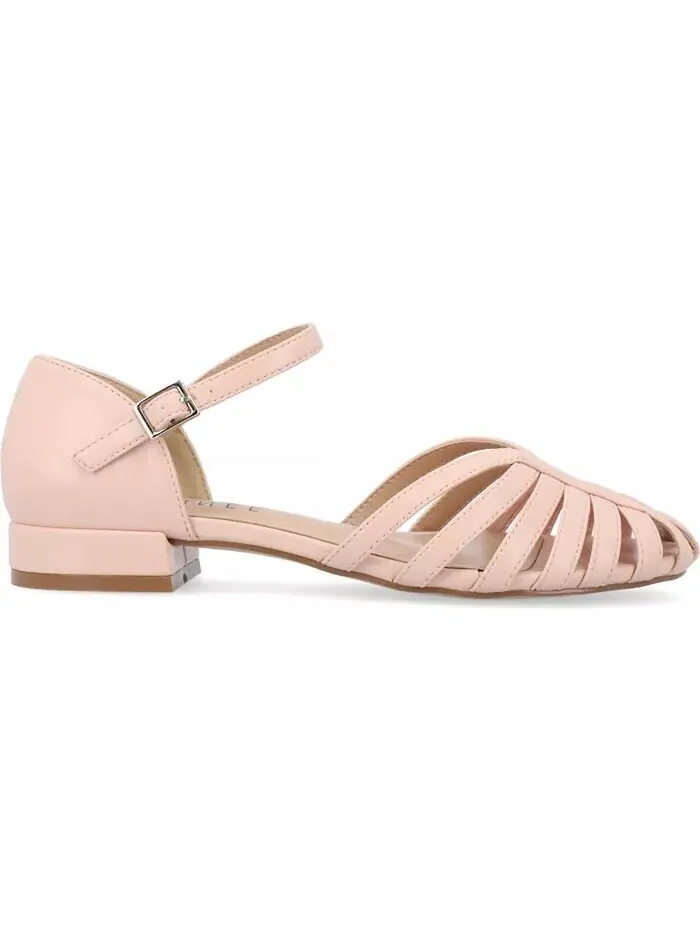Женские туфли Joannah Fisherman Ankle Strap Flat Journee Collection — изображение 2 из 8, пудровый розовый