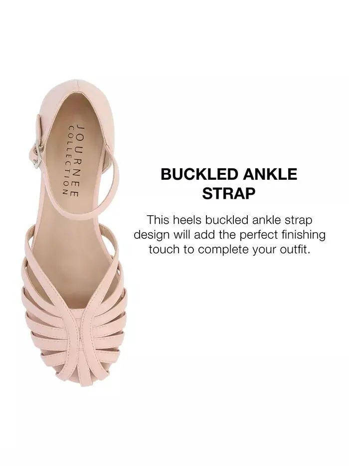 Женские туфли Joannah Fisherman Ankle Strap Flat Journee Collection — изображение 7 из 8, пудровый розовый