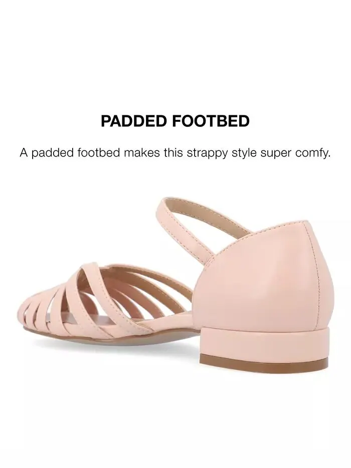 Женские туфли Joannah Fisherman Ankle Strap Flat Journee Collection — изображение 8 из 8, пудровый розовый
