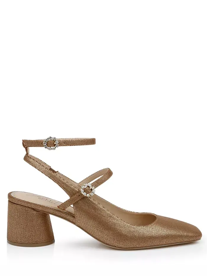 Вечерние туфли Keilani Maryjane Jewel Badgley Mischka — изображение 6 из 9, серебристый металлик