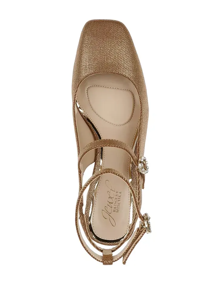 Вечерние туфли Keilani Maryjane Jewel Badgley Mischka — изображение 8 из 9, серебристый металлик