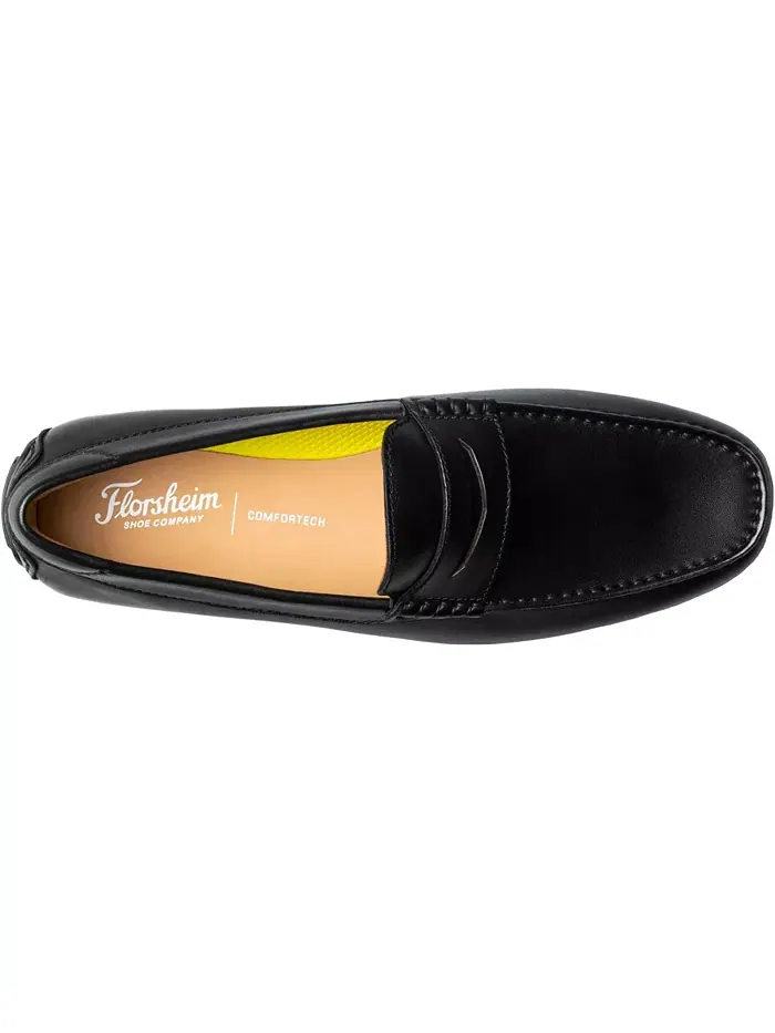 Мужские мокасины Motor Smooth с круглым мысом Penny Loafer Florsheim — изображение 6 из 7, черный