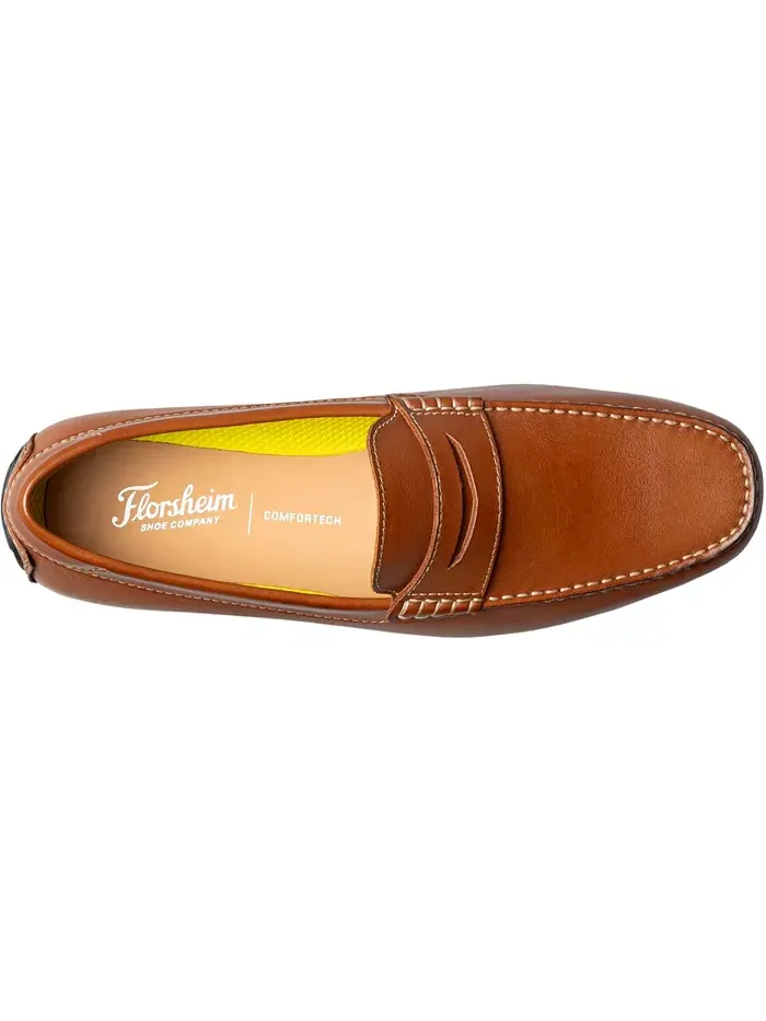 Мужские мокасины Motor Smooth с круглым мысом Penny Loafer Florsheim — изображение 6 из 7, коричневый