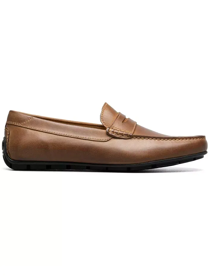 Мужские мокасины Motor Smooth с круглым мысом Penny Loafer Florsheim — изображение 3 из 7, коричневый