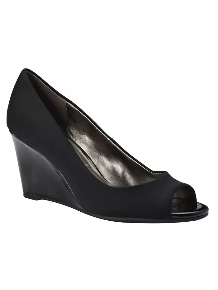 Женские туфли-лодочки Tufflove Peep Toe на танкетке Bandolino — изображение 1 из 5, черный
