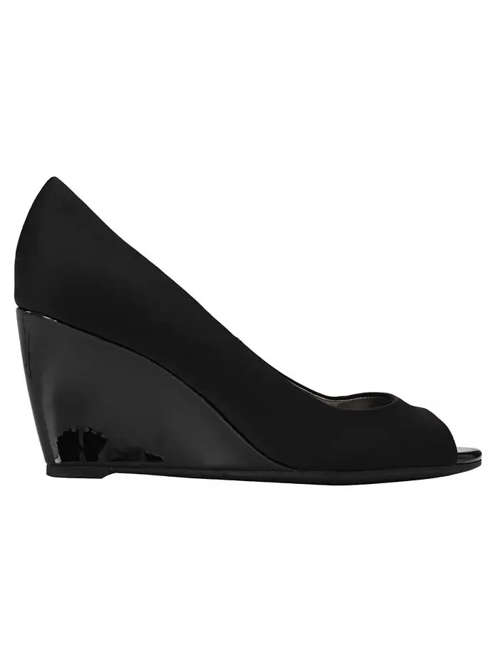 Женские туфли-лодочки Tufflove Peep Toe на танкетке Bandolino — изображение 2 из 5, черный