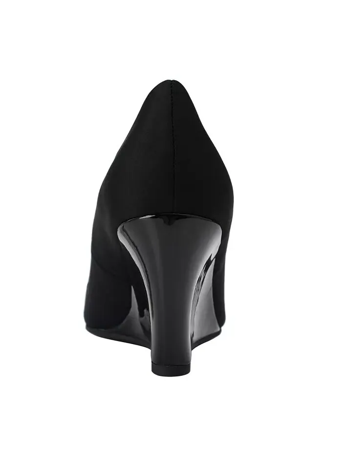 Женские туфли-лодочки Tufflove Peep Toe на танкетке Bandolino — изображение 3 из 5, черный