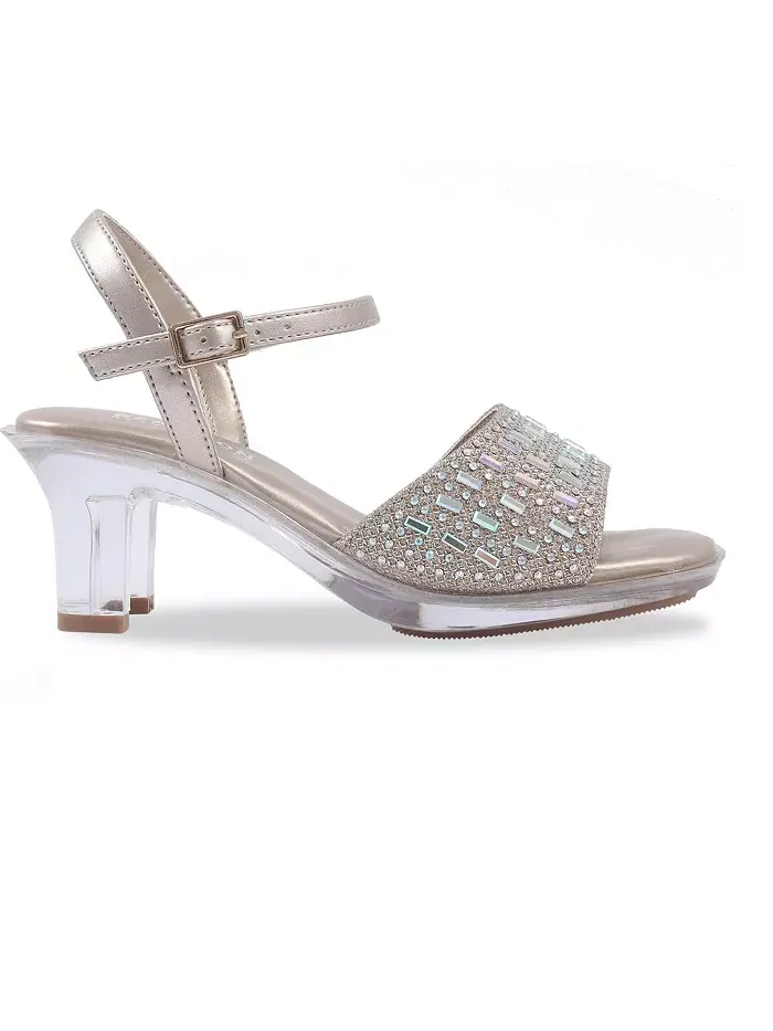 Туфли на каблуке Cinderella Shine с заостренным носком для девочек и подростков Kenneth Cole — изображение 2 из 7, золото