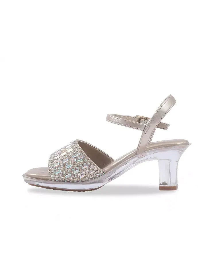 Туфли на каблуке Cinderella Shine с заостренным носком для девочек и подростков Kenneth Cole — изображение 4 из 7, золото