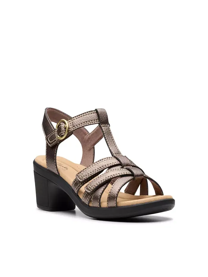 Экю "Emily2 Rose" босоножки на устойчивом каблуке из кожи Clarks