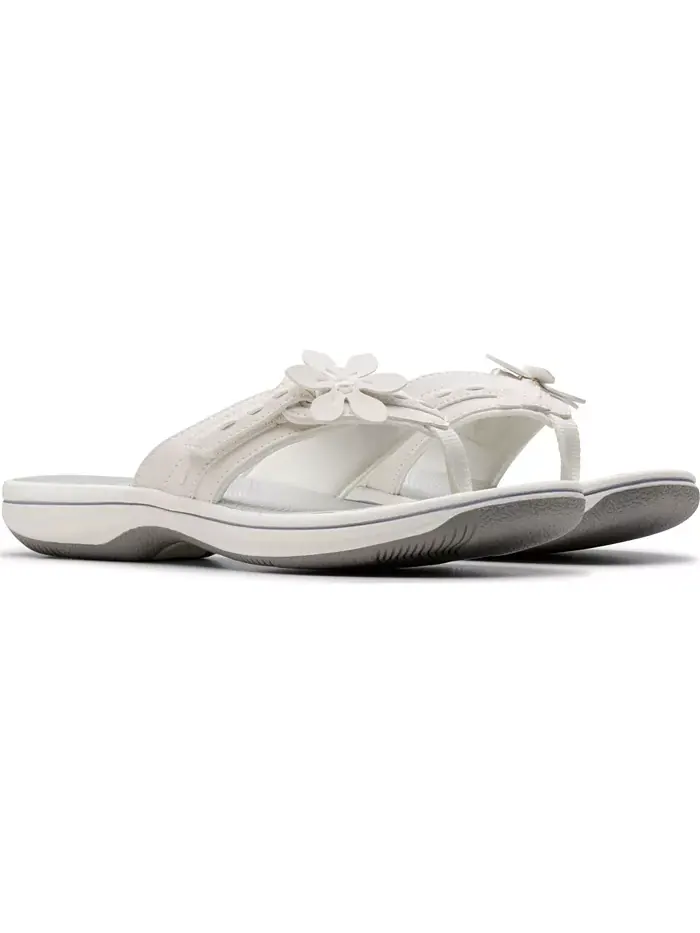 Женские шлепанцы Cloudsteppers Breeze Opal Clarks — изображение 5 из 8, белый