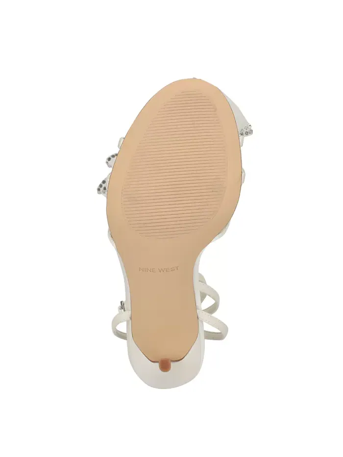 Женские свадебные босоножки на шпильке Minky с меховой отделкой Nine West — изображение 5 из 5, белый