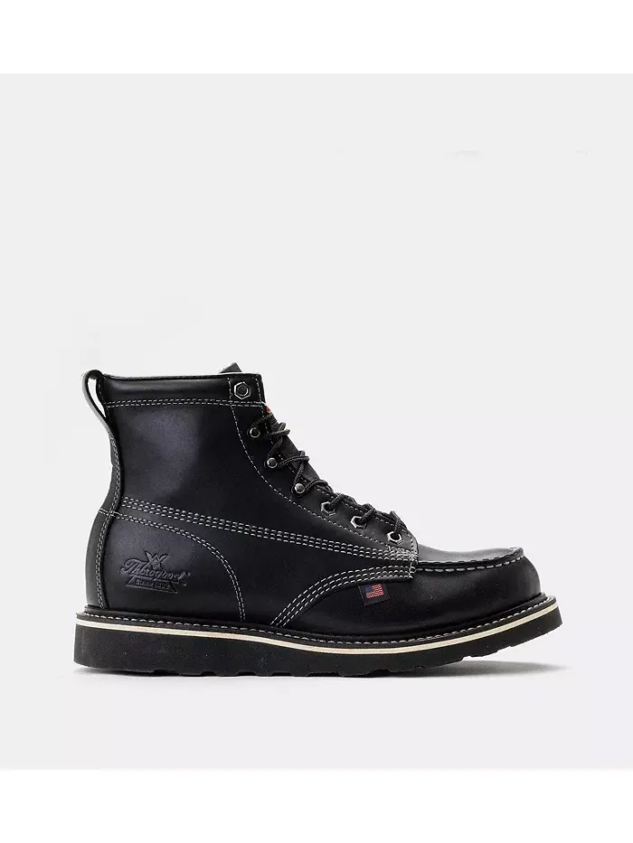 Мужские рабочие ботинки American Heritage Midnight 6" Black Moc Toe Thorogood — черный