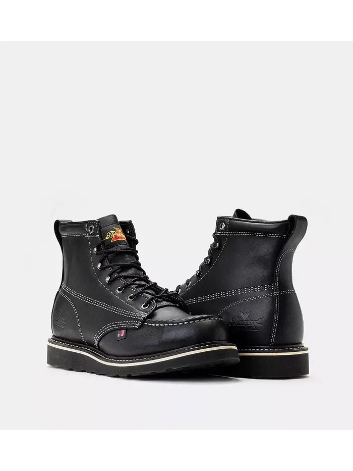 Мужские рабочие ботинки American Heritage Midnight 6" Black Moc Toe Thorogood — изображение 2 из 6, черный