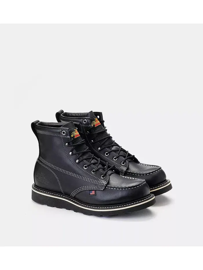 Мужские рабочие ботинки American Heritage Midnight 6" Black Moc Toe Thorogood — изображение 3 из 6, черный
