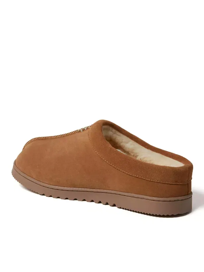 Мужские тапочки Dean из натуральной замши Clog House Shoe Dearfoams — изображение 5 из 5, орех