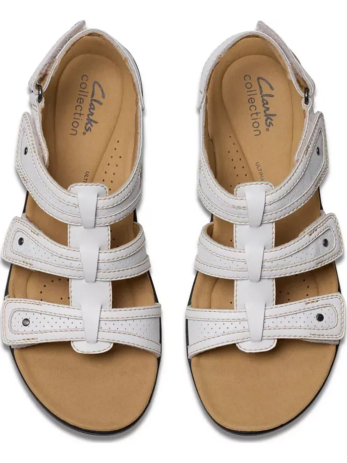 Сандалии Clarks Laurieann Ivy Rip Tape Casual — изображение 7 из 8, белый