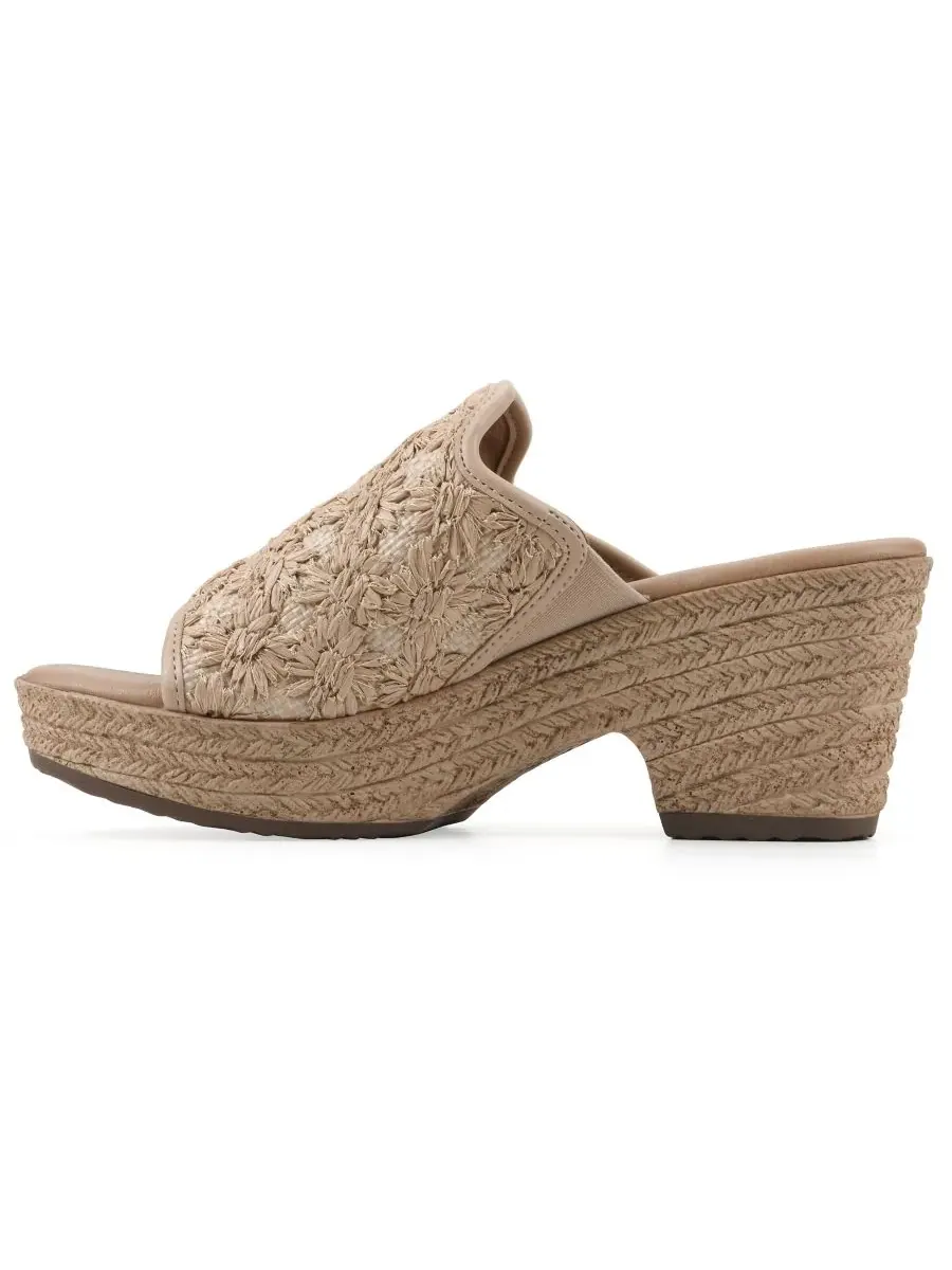 Женские сандалии на танкетке Bizzie Cliffs by White Mountain, Natural Fabric — изображение 6 из 6