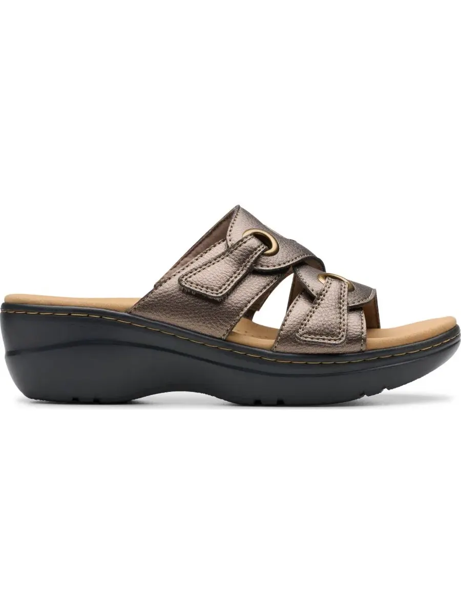 Босоножки-клинья Merliah2 Cove из кожи Clarks — изображение 2 из 8, золотистый