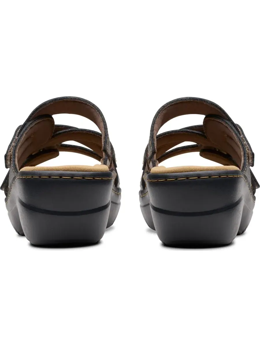 Босоножки-клинья Merliah2 Cove из кожи Clarks — изображение 6 из 8, золотистый