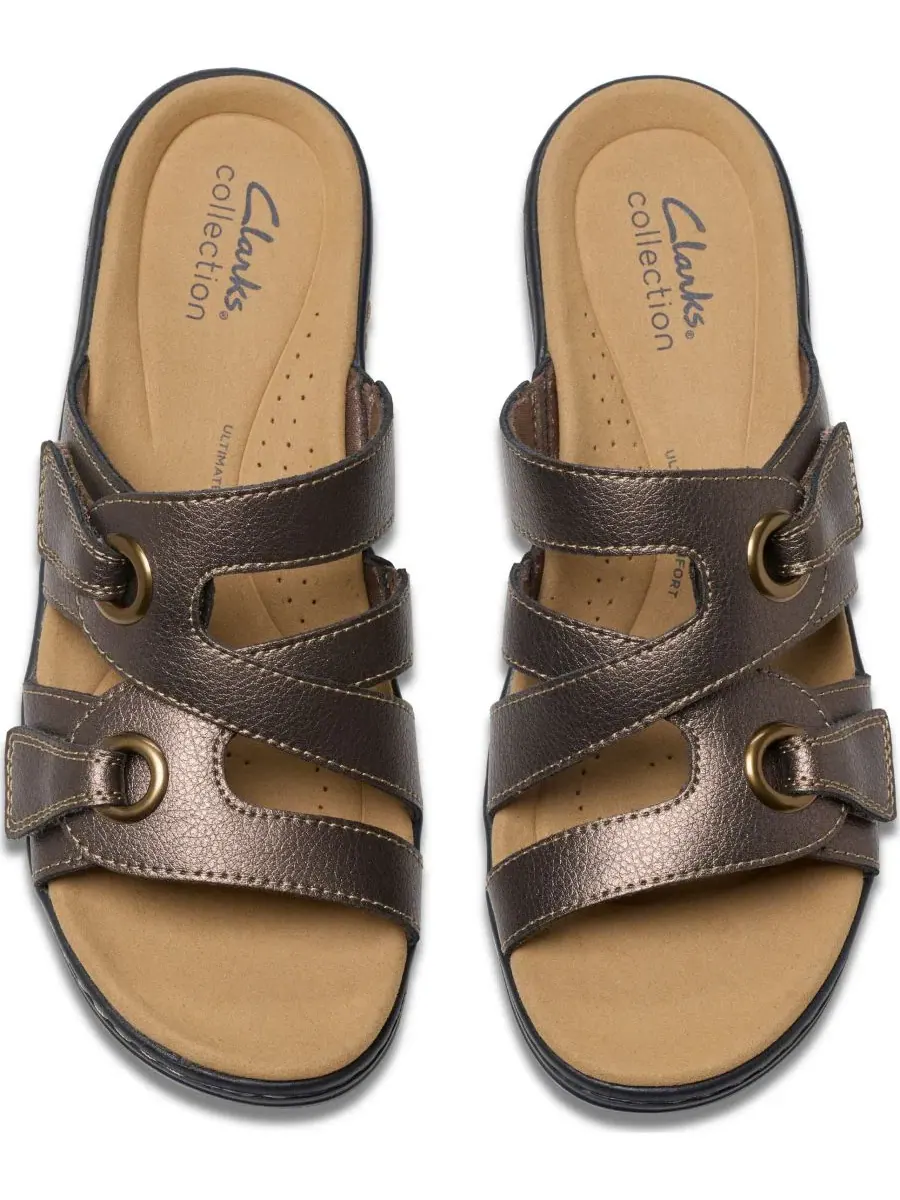 Босоножки-клинья Merliah2 Cove из кожи Clarks — изображение 7 из 8, золотистый