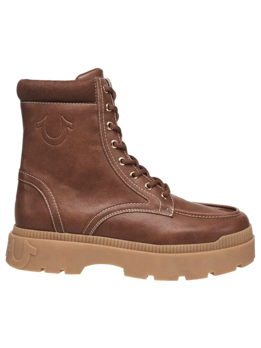 Ботинки с мокасиновым мысом и шнуровкой Weeknd Moc Toe Boot True Religion — изображение 2 из 6, коричневый