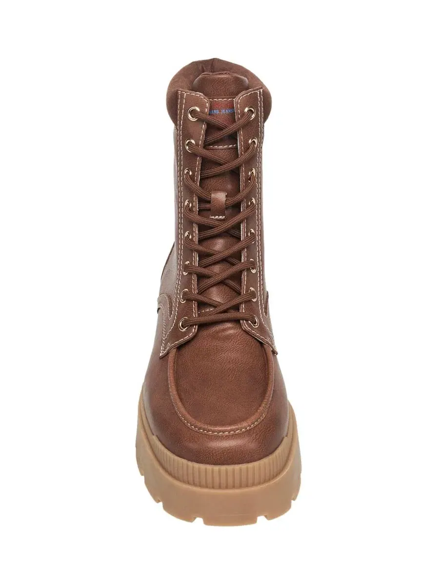 Ботинки с мокасиновым мысом и шнуровкой Weeknd Moc Toe Boot True Religion — изображение 4 из 6, коричневый