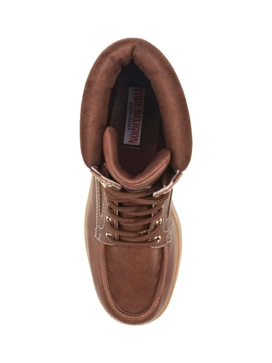 Ботинки с мокасиновым мысом и шнуровкой Weeknd Moc Toe Boot True Religion — изображение 5 из 6, коричневый