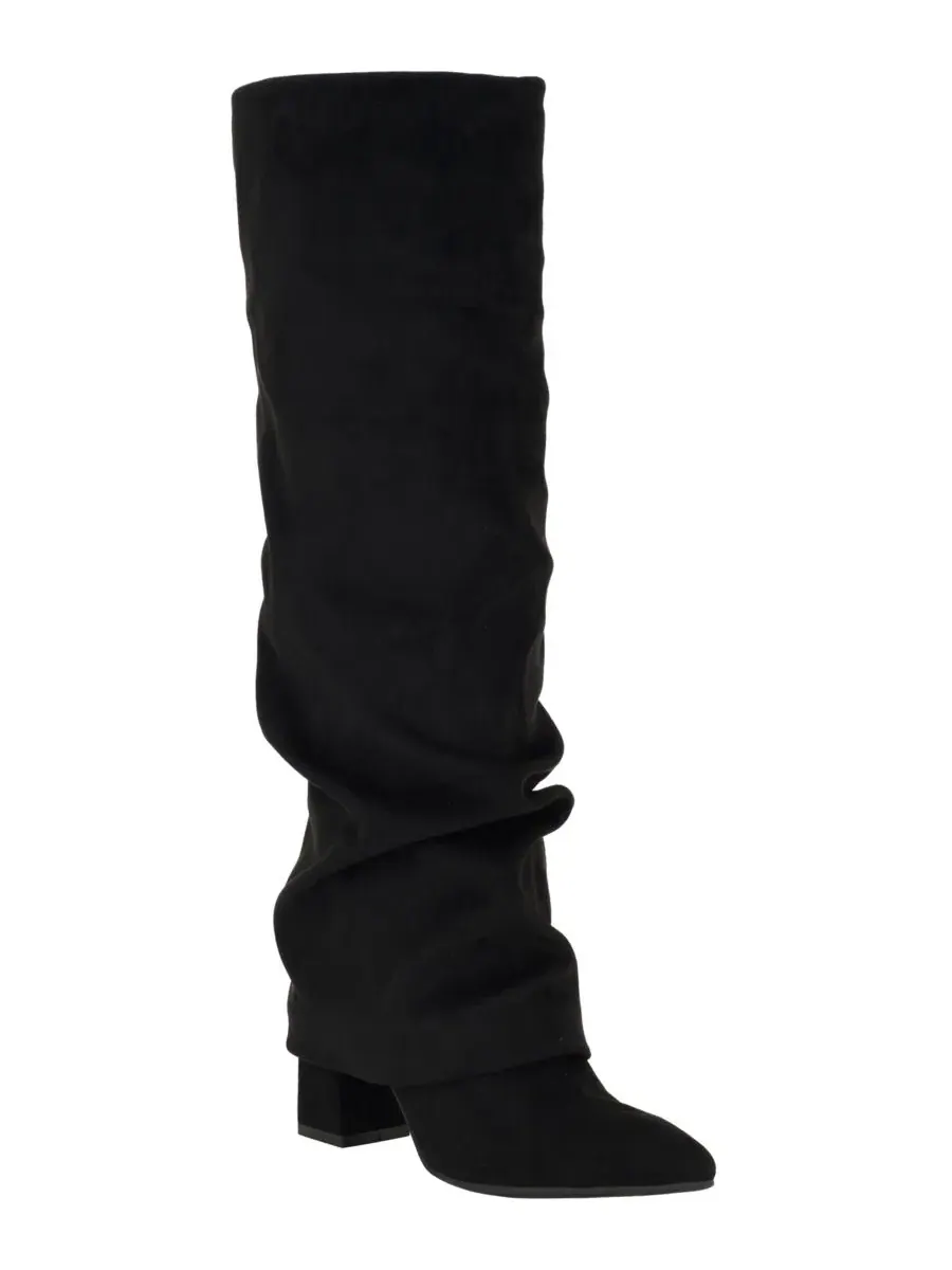 Женские сапоги Geima Tall Wide-Calf Slouchy Fold Over Block Heel с каблуком-блок GUESS