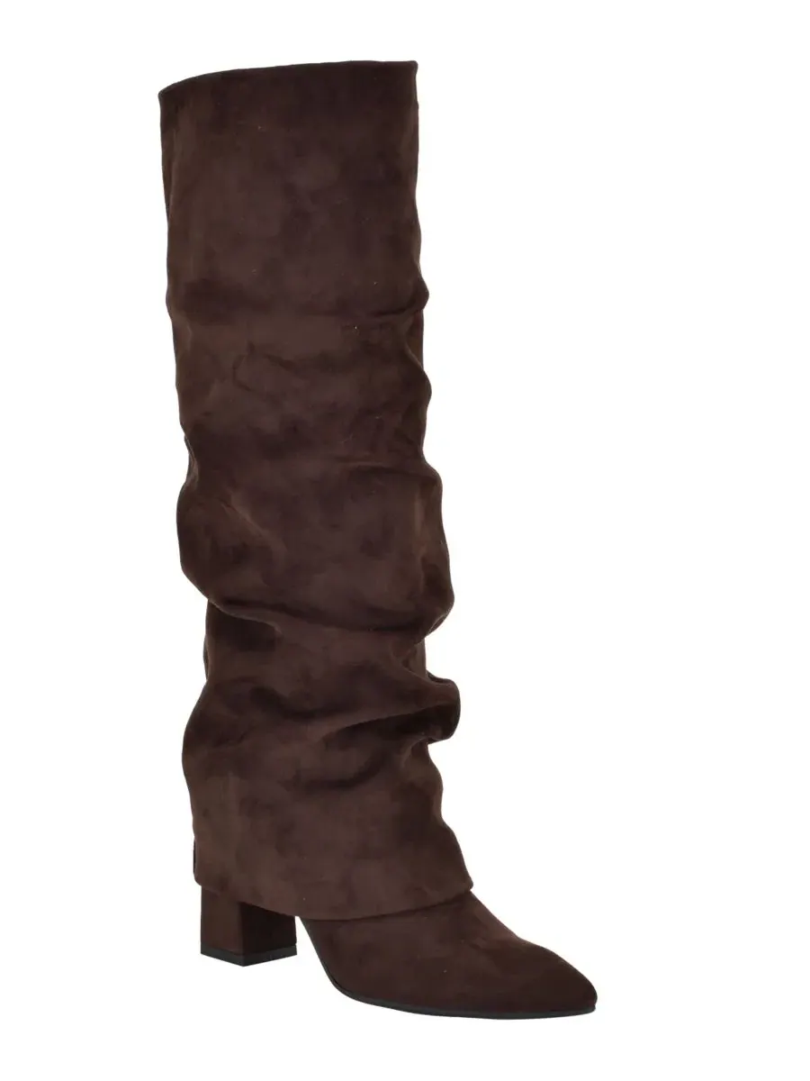Ботинки с заниженным голенищем Geima Tall Wide-Calf Slouchy Fold Over Block Heel GUESS