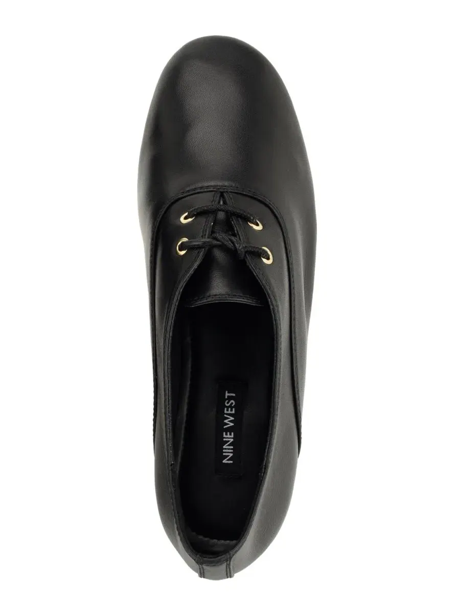 Женские туфли-оксфорды с кожаным верхом, модель Jazzy Nine West — изображение 4 из 5, черный